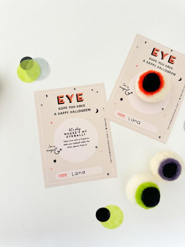 Felt Eyeball Halloween Handout