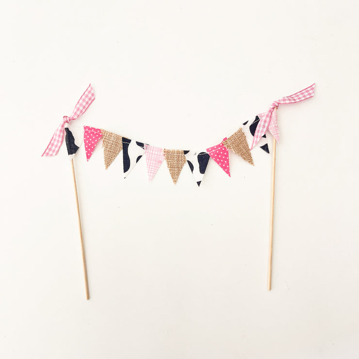 Cake Topper -  Barn Bunting