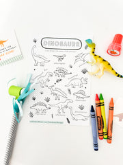 Color + Learn Dinosaur Favor Bag