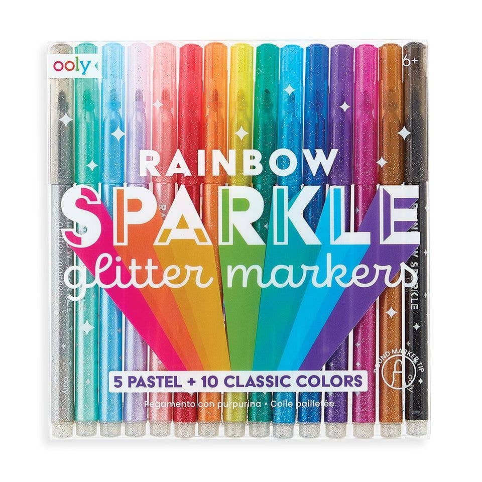 Rainbow Sparkle Glitter Markers – Cottonwood Home