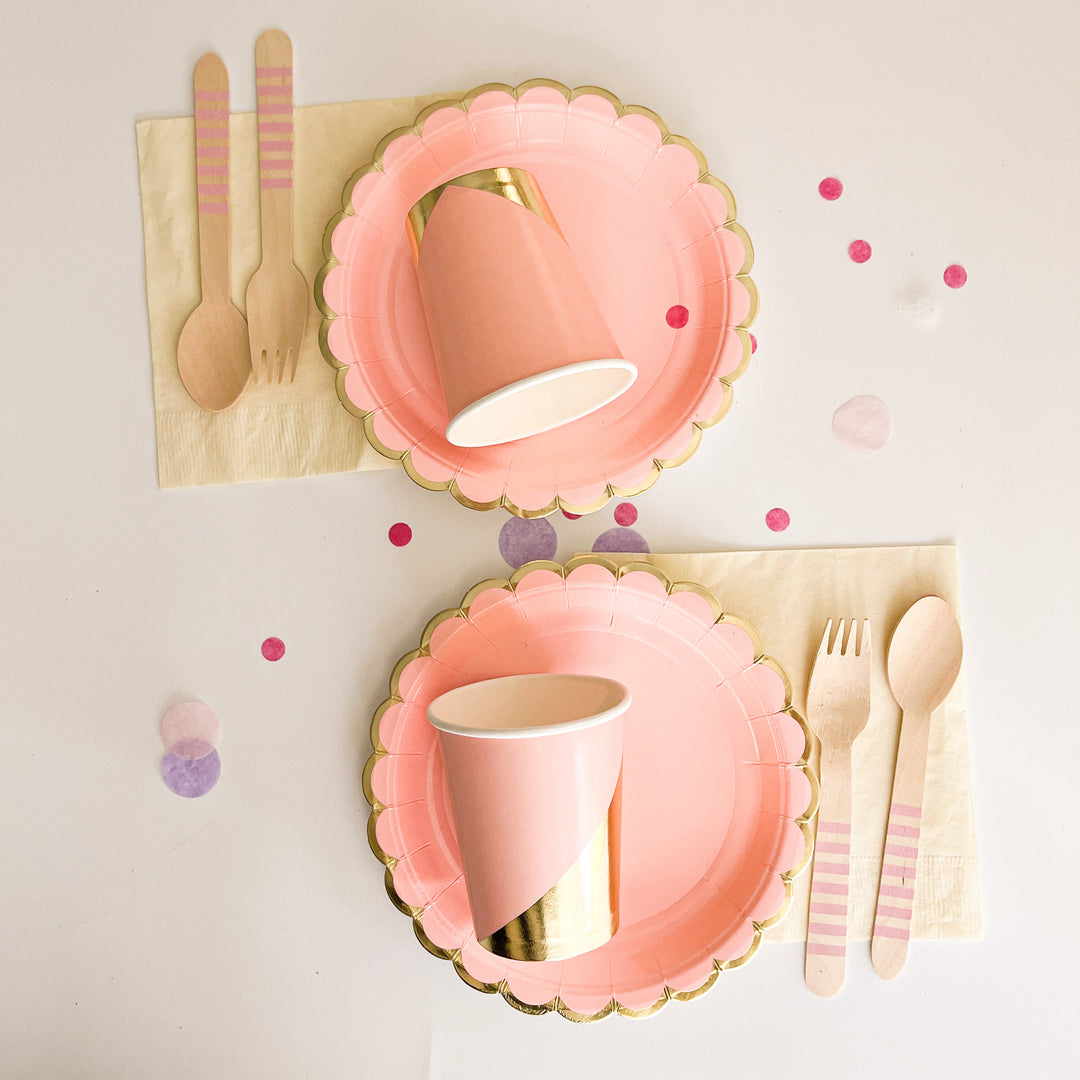 Scalloped Pink Cake Plates Cottonwood Home