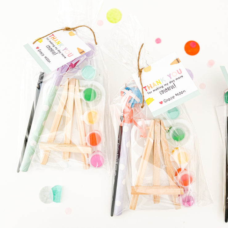 Art Party Favor Kit for 12 - Paper and Cake